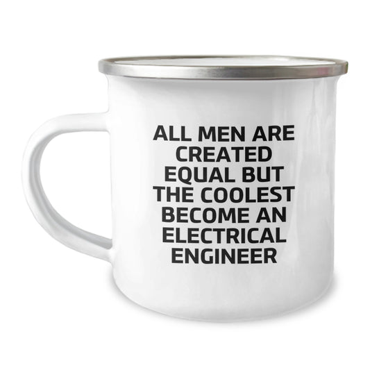 Gifts for Electrical Engineer, Funny Quotes, Birthday Unique Gifts from Friends, 12 oz Stainless Steel Camping Mug - Image 1