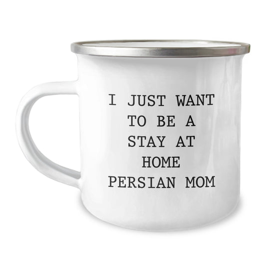 Funny Persian Cat Mom Christmas Camping Mug Gifts from Family to Friends, Christmas Unique Gifts for Persian Cat Lovers, Personalized Camping Mug for Mom's Love - Image 1