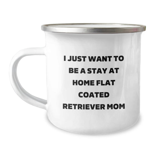 Funny Flat Coated Retriever Dog Gifts from Mom - Camping Mug for Birthday Unique Gifts - Image 1
