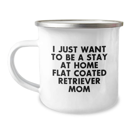 Funny Flat Coated Retriever Dog Gifts for Mom - Camping Mug for Birthday Unique Presents from Family - Image 1