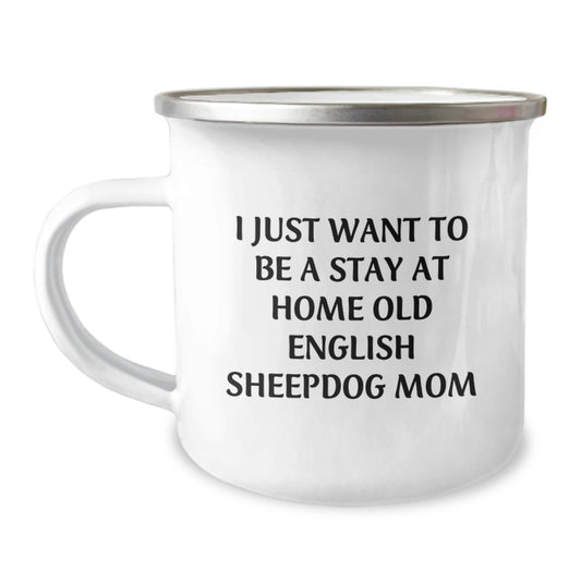 Funny Old English SheepDog Mom Gifts for Birthday - Funny Camping Mug Gifts from Friends - Image 1