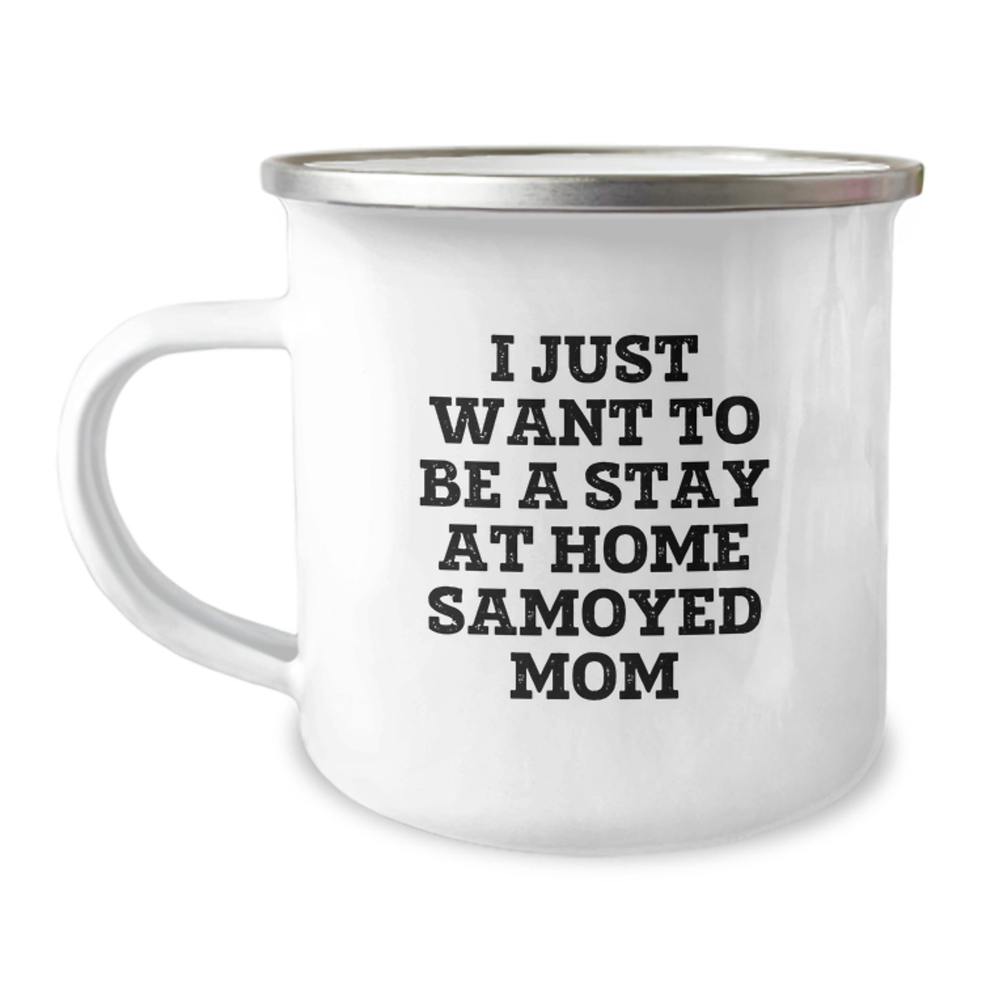 Stay at Home Samoyed Mom Camping Mug - Funny Samoyed Dog Gifts from Men to Women Friends Family for Christmas Unique Presents - Image 1
