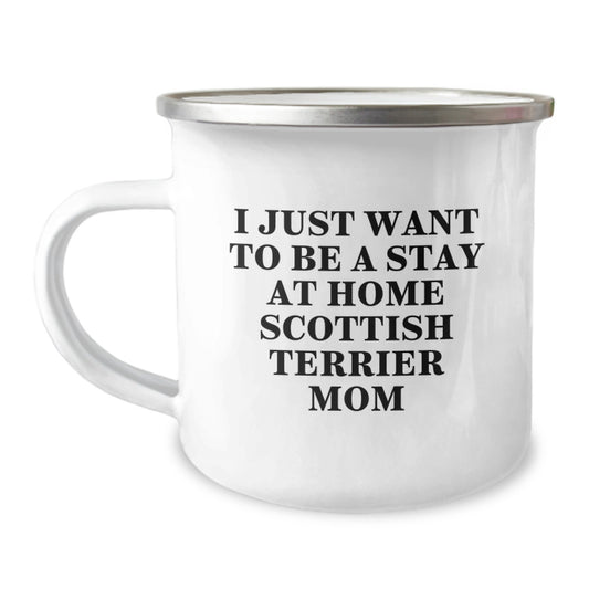 Scottish Terrier Dog Mom Camping Mug Funny Christmas Unique Gift from Family - Image 1