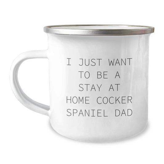 Cocker Spaniel Dog Lover's Funny Camping Mug Gifts for Men from Family on Christmas Unique - Image 1