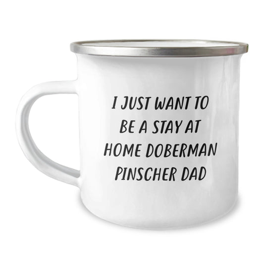 Funny Doberman Pinscher Dog Gifts from Men to Stay At Home Dad Camping Mug for Christmas Unique Presents - Image 1