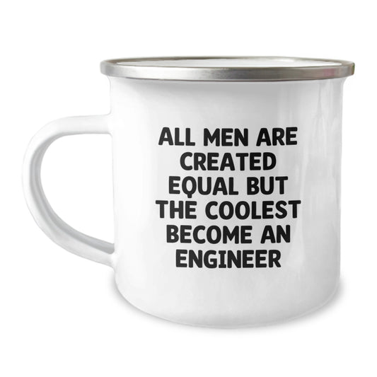Funny Quirky Engineer Camping Mug Gifts from Men, Valentine's Unique Engineer Gifts for Engineer Friends - Image 1