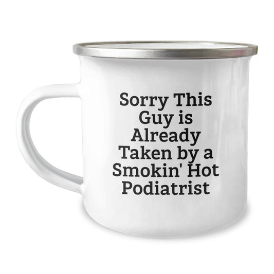 Funny Podiatrist Camping Mug Gifts for Men from Friends on Christmas - Image 1