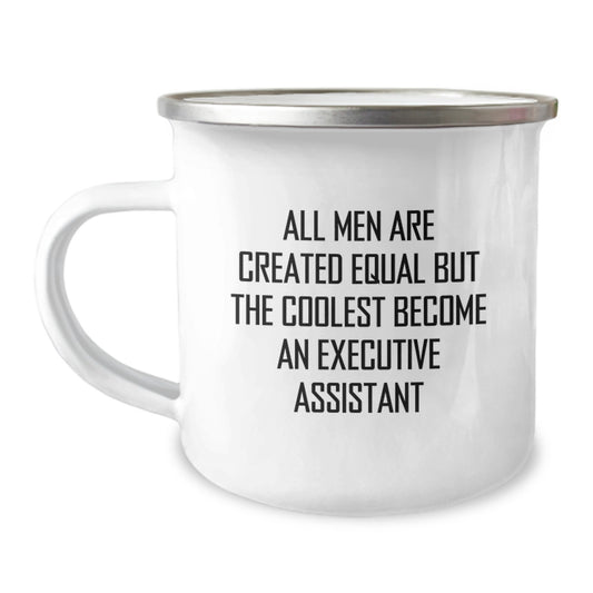 Funny Executive Assistant Gifts for Men - Unique Camping Mug from Friends, Perfect for Christmas Holidays - Image 1