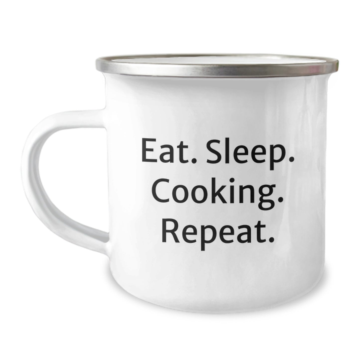 Funny Cooking Gifts for Friends from the Kitchen with Eat. Sleep. Cooking. Repeat. Quote Christmas Unique Presents - Image 1