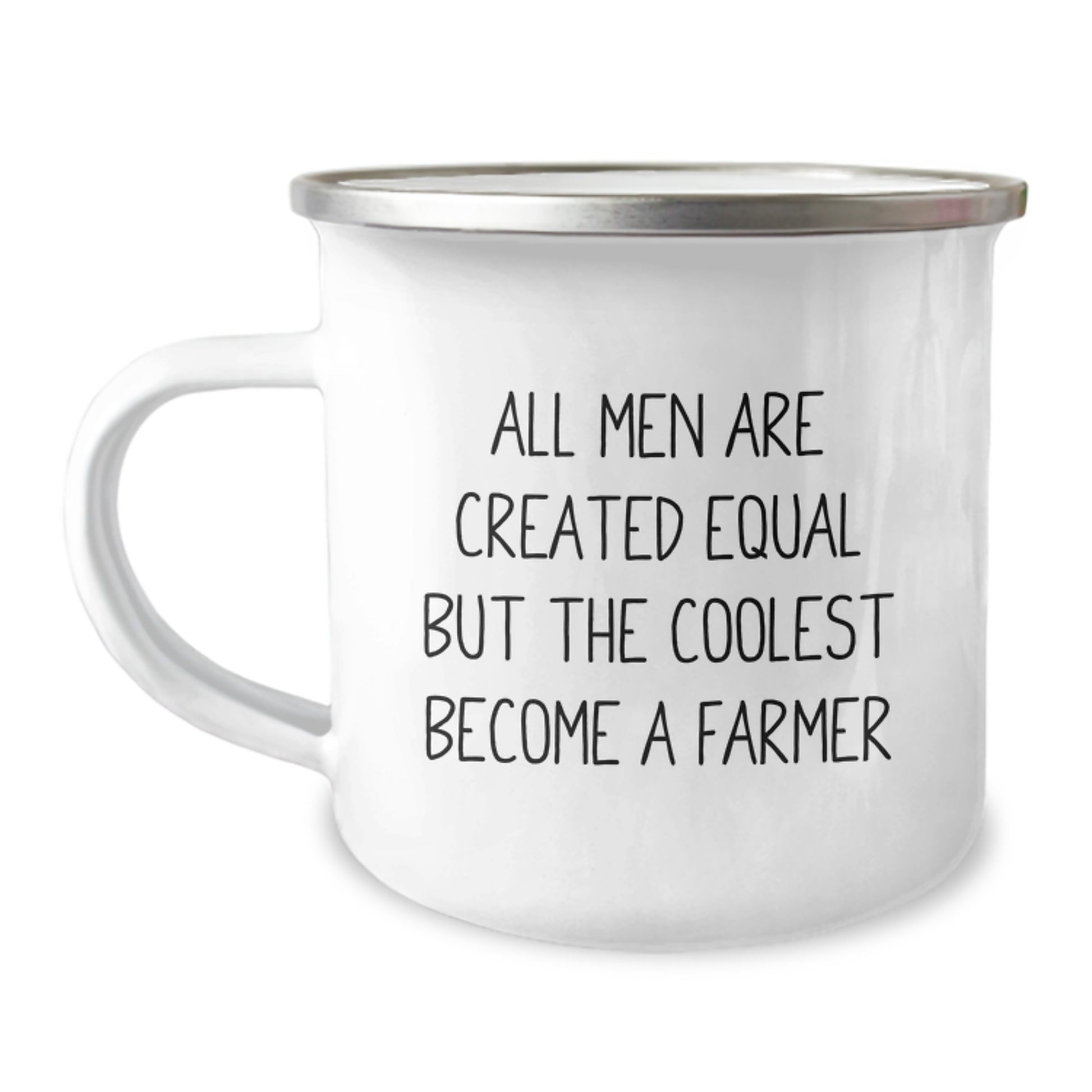 Farmer Keepsake Camping Mug for Him Birthday Gift All Men Are Created - Image 1