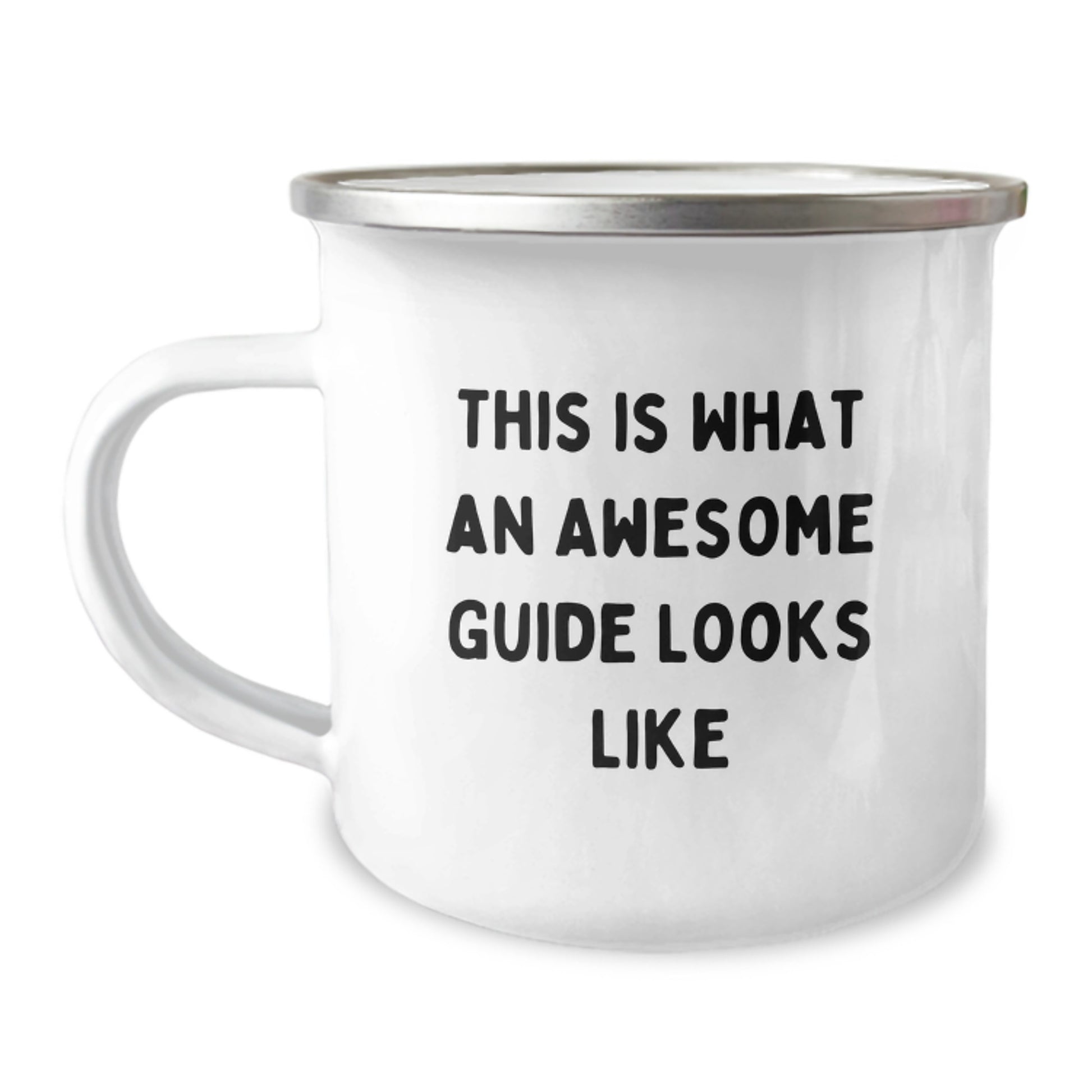 Fun Guide Gift for Friends Birthday Presents, Inspirational Camping Mugs from Men to Women, Funny 'This Is What An Awesome Guide Looks Like' Quote - Image 1