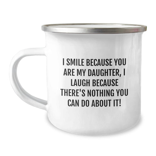 Funny Daughter Gifts from Mom on Mother's Day Unique Camping Mug for Daughter - Image 1