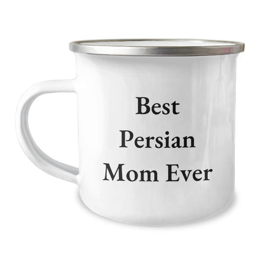 Funny Persian Cat Gifts for Best Mom Ever, Camping Mug for Graduation, Gifts from Family - Image 1