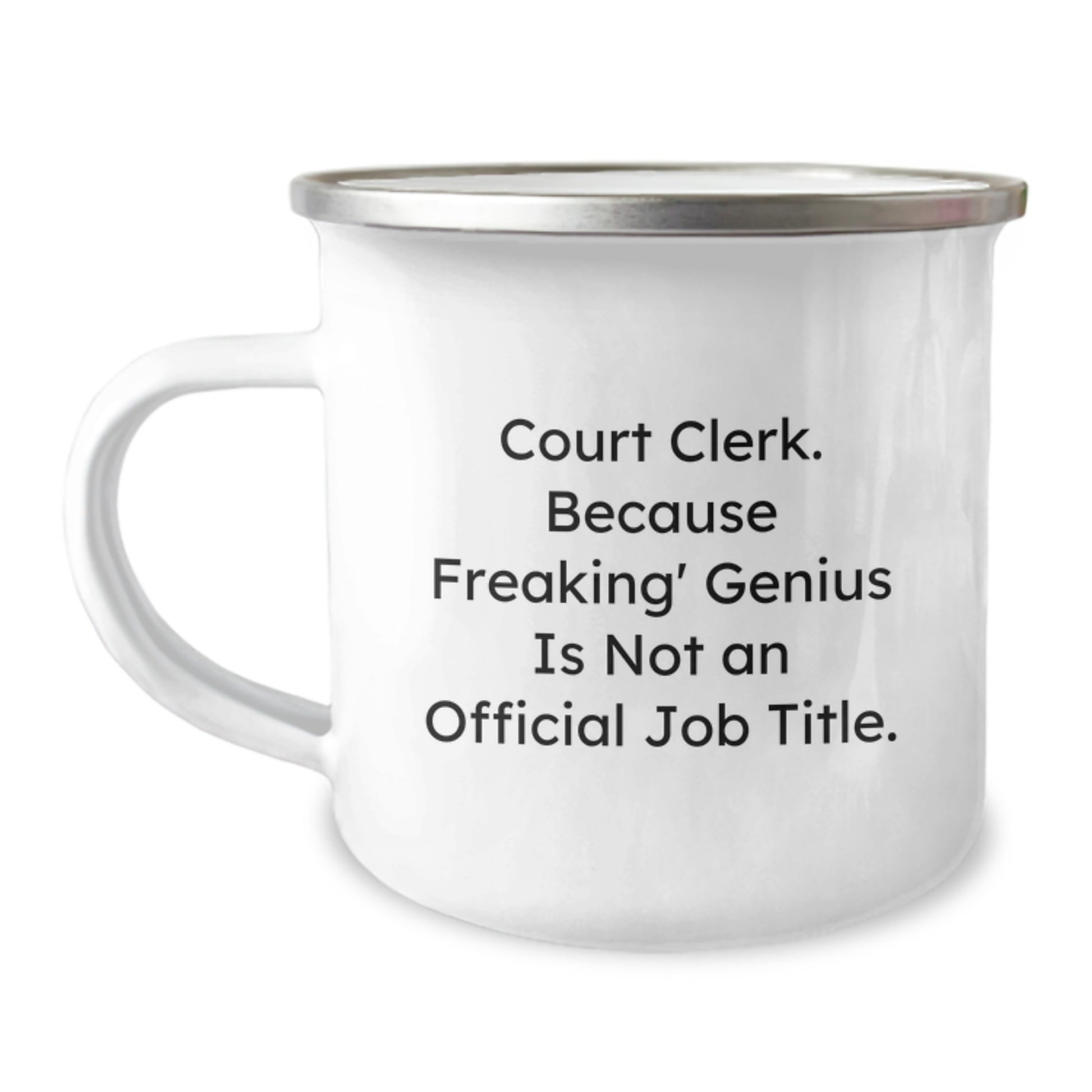 Funny Court Clerk Christmas Unique Gifts from Family and Friends - Court Clerk Camping Mug with Quotes, Unique Presents for Court Clerk Men and Women - Image 1