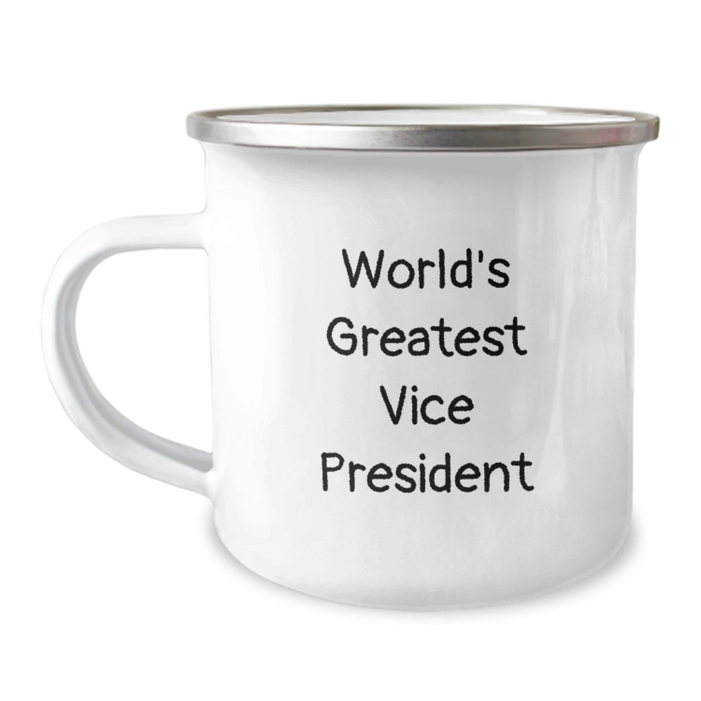 Funny Vice President Gifts from Friends, Unique Camping Mug for Christmas, 'World's Greatest Vice President' Quote - Image 1