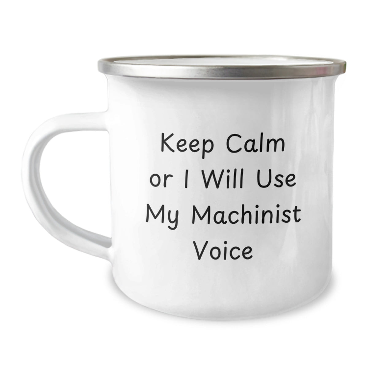 Funny Machinist Gifts for Mom, 'Keep Calm Or I Will Use My Machinist Voice' Camping Mug for Women Mother's Day Unique Gifts from Men - Image 1