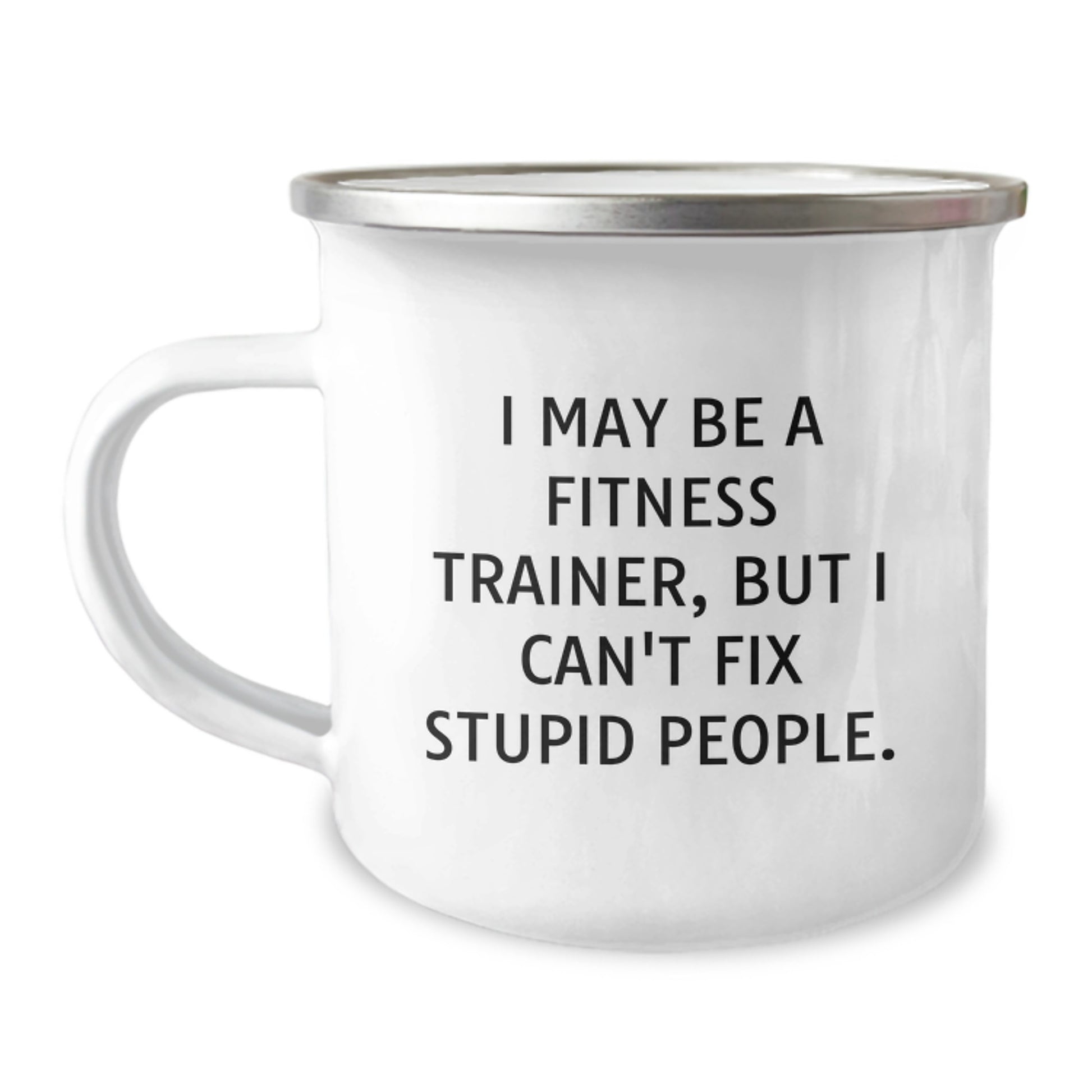 Fitness Trainer Funny Quote Gifts for Men from Friends - Christmas Unique Mugs Camping - Image 1