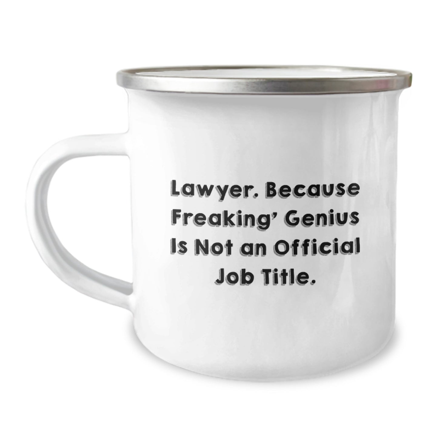 Funny Lawyer Gifts from Men to Friends - 'Lawyer. Because Freaking' genius Is Not An Official Job Title.' Christmas Unique Mug for Lawyer - Image 1