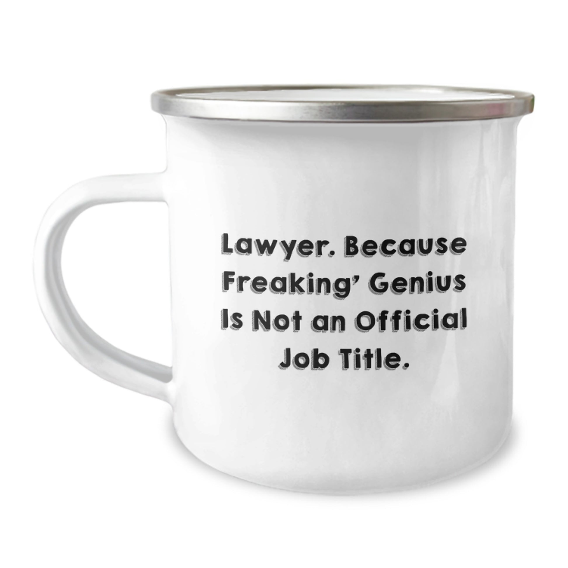 Funny Lawyer Gifts from Men to Friends - 'Lawyer. Because Freaking' genius Is Not An Official Job Title.' Christmas Unique Mug for Lawyer - Image 1