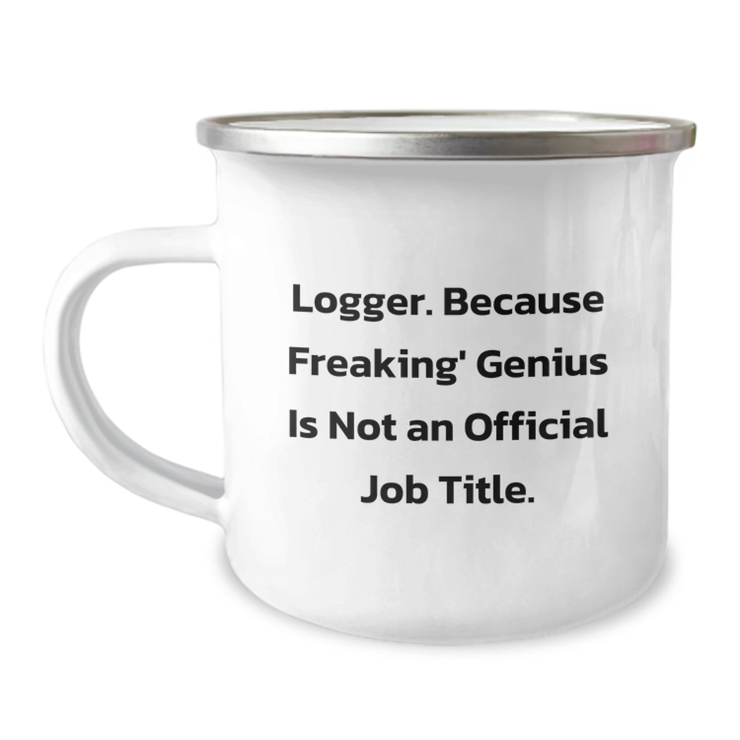 Funny Logger Christmas Unique Gifts from Friends, Unique Camping Mug for Logger Men, Because Freaking genius - Image 1