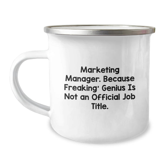 Funny Marketing Manager Gifts for Men - Birthday Unique Gifts from Friends, Marketing Manager Quote Mugs for Coworkers, 12 oz Stainless Steel Camping Mug - Image 1