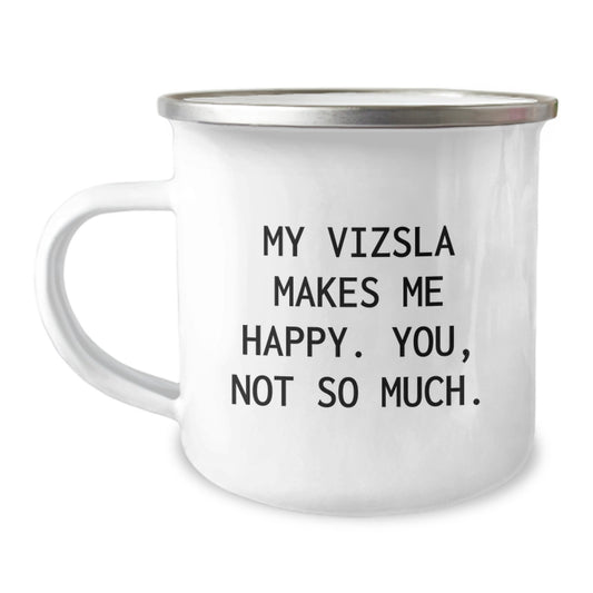 Funny Vizsla Dog Gifts from Friends for Men - Birthday Unique Camping Mug - Image 1