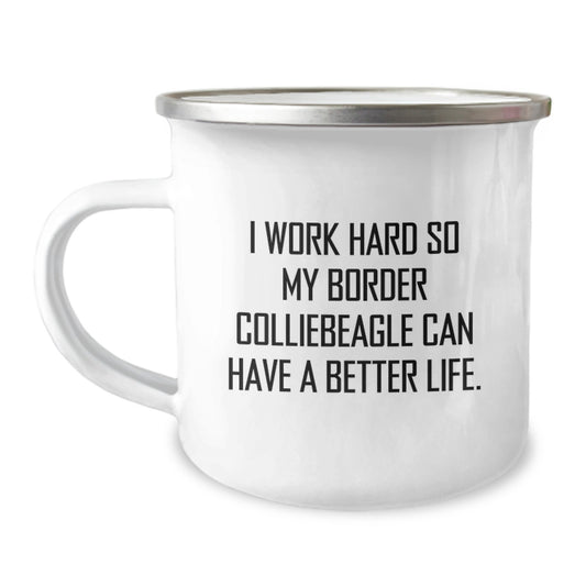Funny Border Collie Dog Gifts from Men to Friends on Birthday Unique Gifts for Border Collie Dog Owners Camping Mug - Image 1