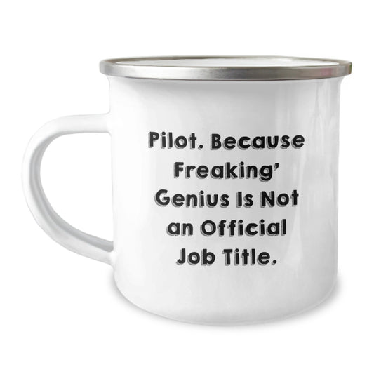 Funny Pilot Gifts for Him, Unique Valentine's Presents from Friends, Pilot Camping Mug with Inspirational Quote - Image 1