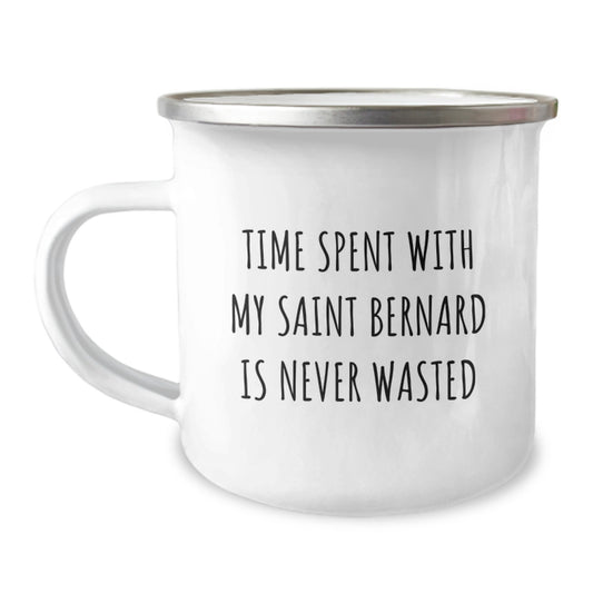 Gifts from Friends to Saint Bernard Dog Lovers, Saint Bernard Dog Birthday Unique Gifts, Funny Camping Mug - Image 1