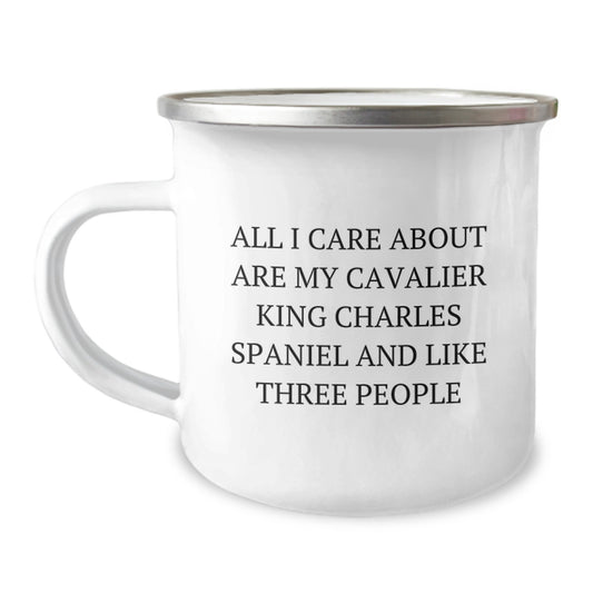 Cavalier King Charles Spaniel Dog Lover's Camping Mug, Funny Quote, Gifts from Friends, Valentine's Unique Gifts - Image 1