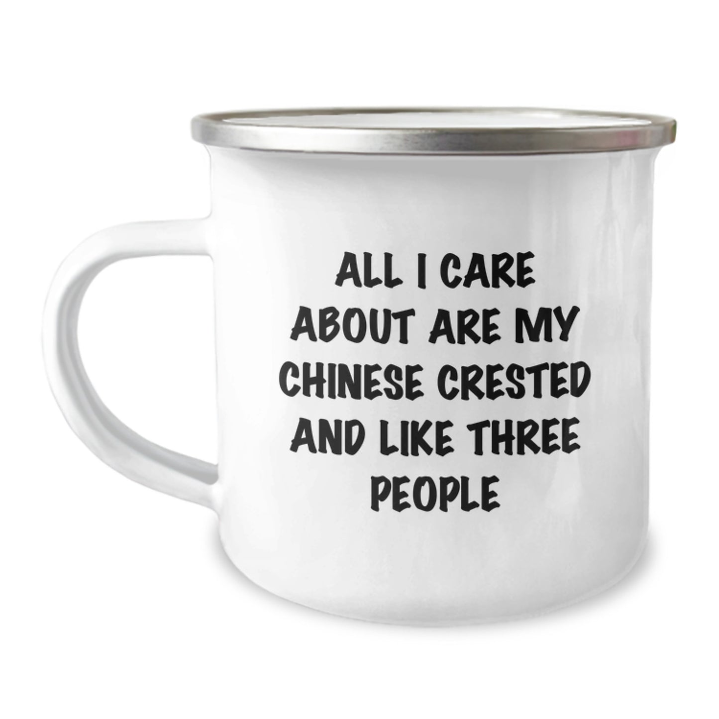 Funny Chinese Crested Dog Camping Mug Gifts for Men from Women on Valentine's - Image 1