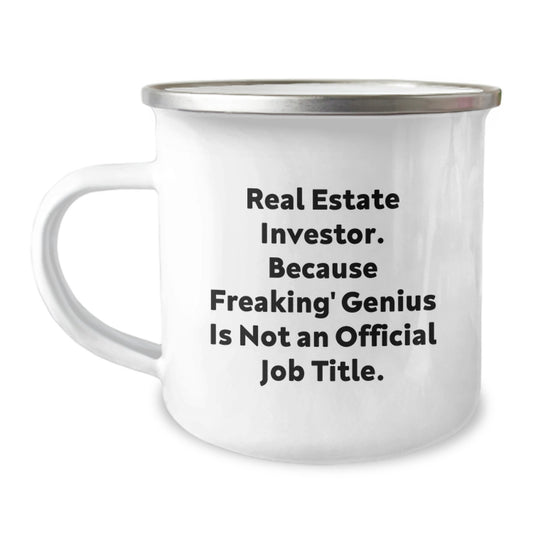 Funny Real Estate Investor Gifts for Men, Unique Camping Mug from Friends, Real Estate Investor Quote - Christmas Unique Gifts - Image 1