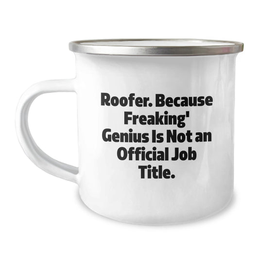 Gifts from Friends to Awesome Roofer Men - Funny Roofer Graduation Unique Gifts - Camping Mug - Image 1