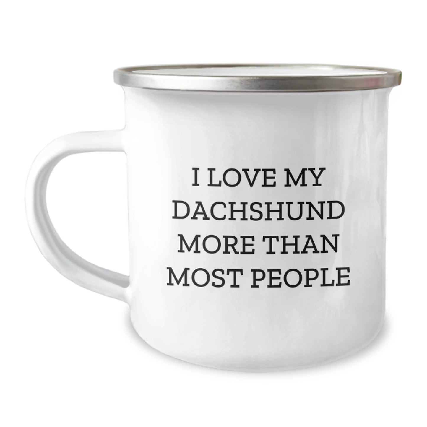 Dachshund Dog Lover's Camping Mug - Funny Valentine's Gift for Family, Friends, and Dachshund Enthusiasts - Gifts from Men, Women, and Kids - Image 1