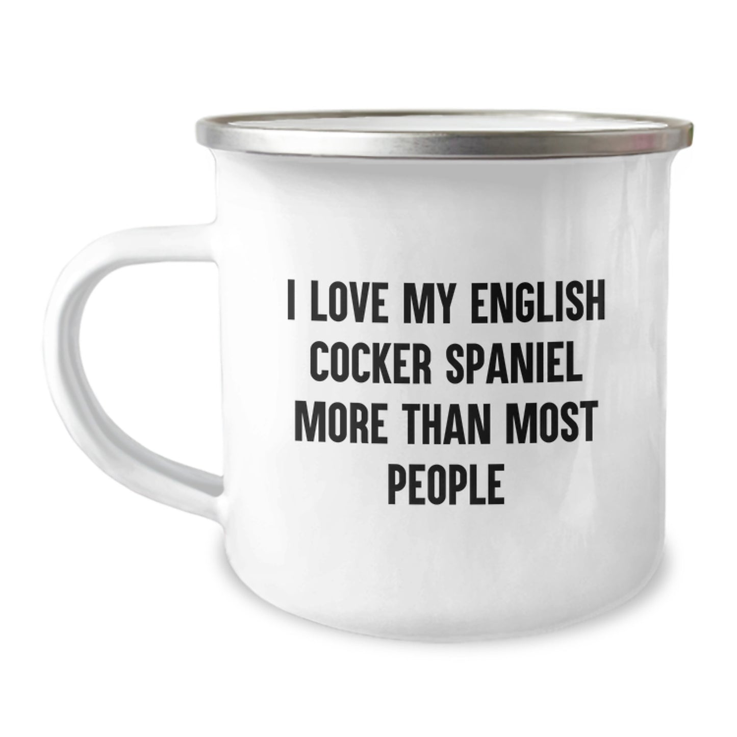 English Cocker Spaniel Dog Gifts for Men Camping Mug - Funny Quote for Dog Lovers on Valentine's - Ideal Gift from Family to Friends - Image 1