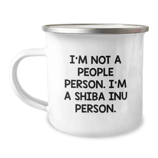Shiba Inu Dog Lovers Camping Mug Funny Quote Gifts from Friends and Family for Valentine's - Image 1