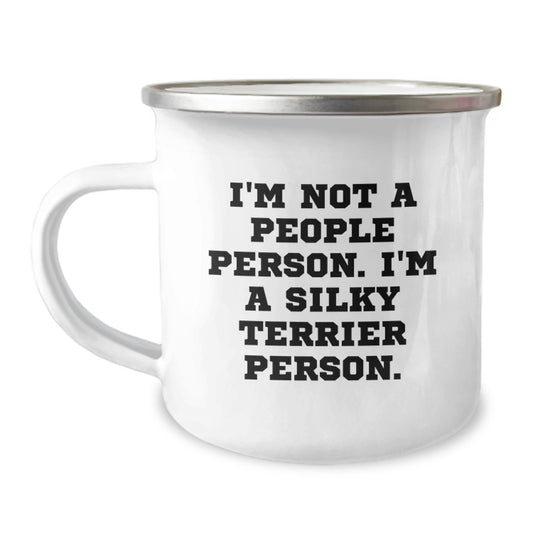 Unique Silky Terrier Dog Lover Gifts from Men to Family - Funny I'm Not A People Person Mug for Valentine's - Image 1