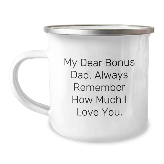Funny Bonus Dad Gifts for Camping Lovers - My Dear Bonus Dad - Birthday Unique Gifts from Men, Women, Friends, Family - Image 1