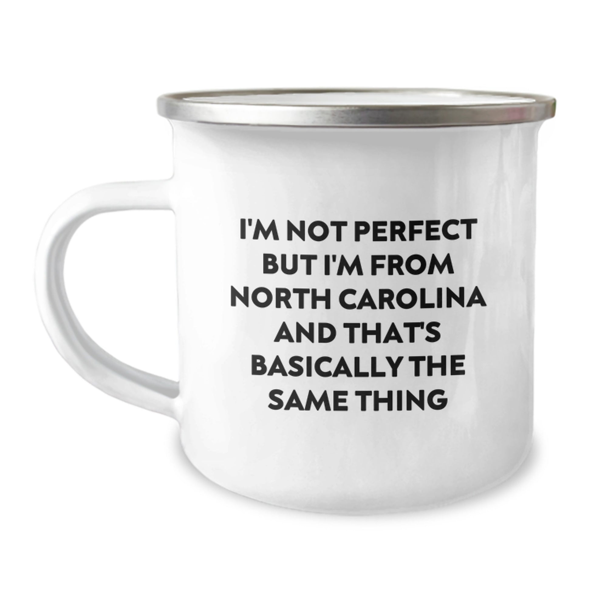 Funny North Carolina Gifts for Men from Tar Heel Fans, Birthday Unique Gifts, North Carolina Camping Mug with Inspirational Quote - Image 1
