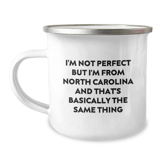 Funny North Carolina Gifts for Men from Tar Heel Fans, Birthday Unique Gifts, North Carolina Camping Mug with Inspirational Quote - Image 1