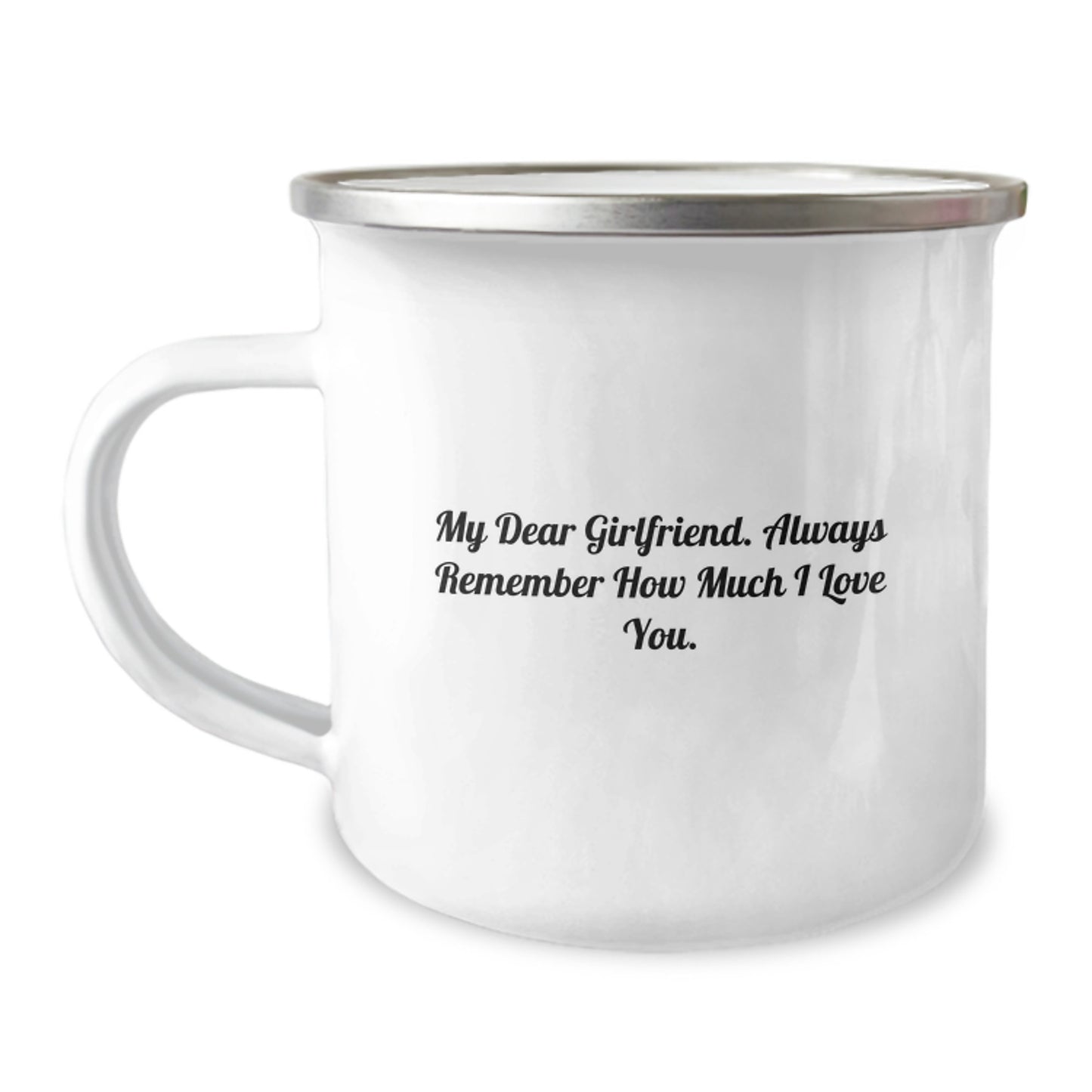 Gifts from Men to My Dear Sweetheart, Funny Camping Mug for Her Graduation Unique Gifts, Stainless Steel with Enamel Finish - Image 1