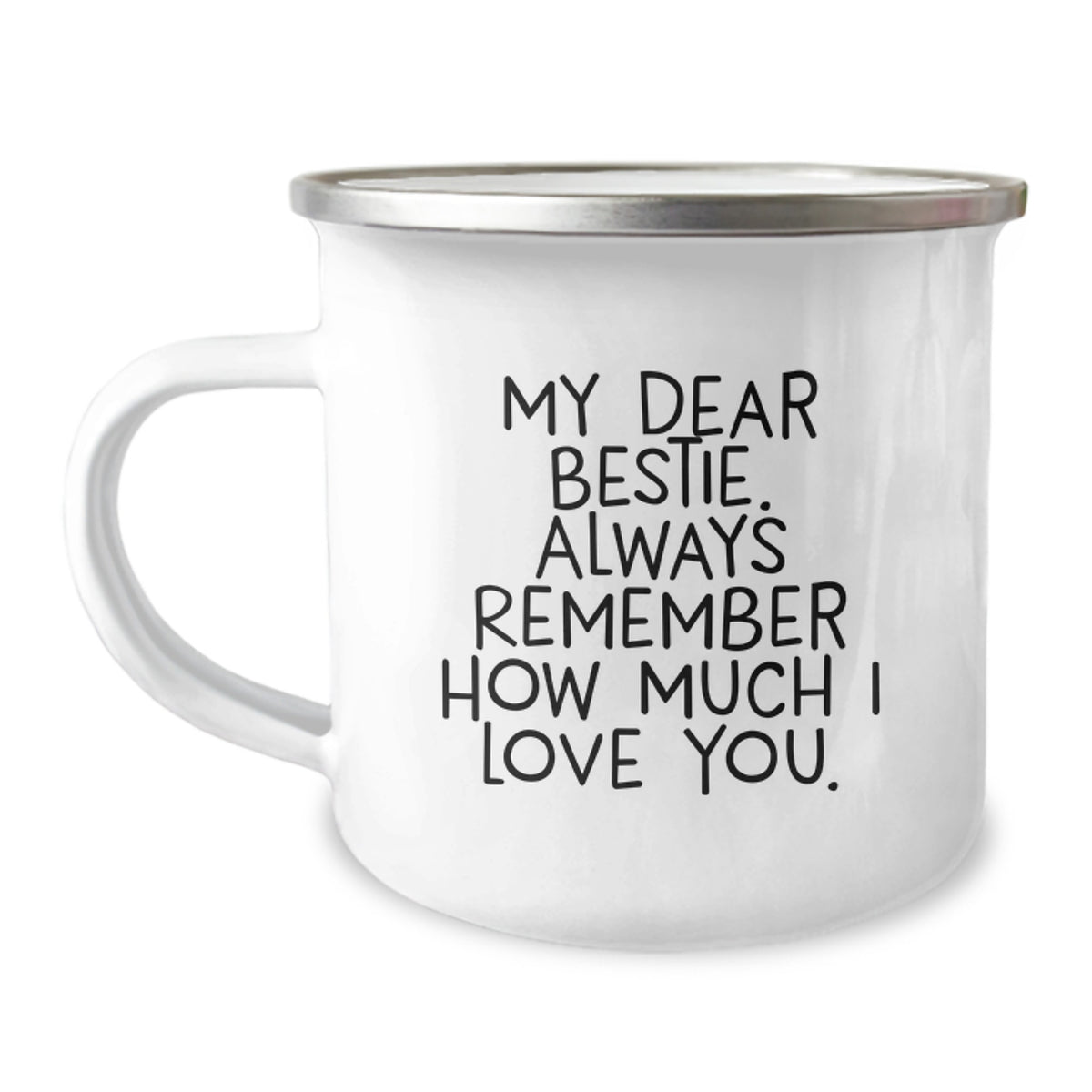 Funny Bestie Quotes Gifts from Men to Women Friends and Family on Valentine's Unique Camping Mug - Image 1