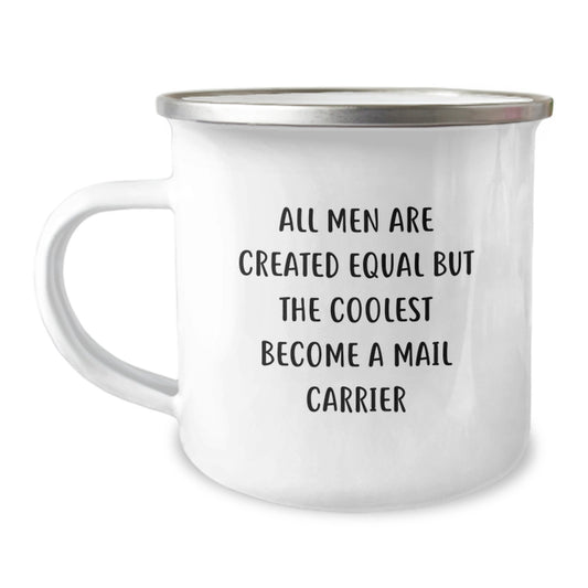 Funny Mail Carrier Gifts from Men to Mail Carrier Friends - Camping Mug for Graduation Unique Presents - Image 1