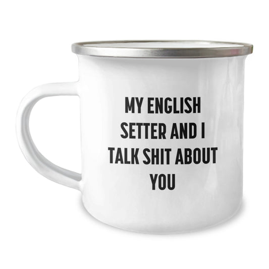 English Setter Keepsake Stainless Camping Mug for Him Birthday Gift - Image 1