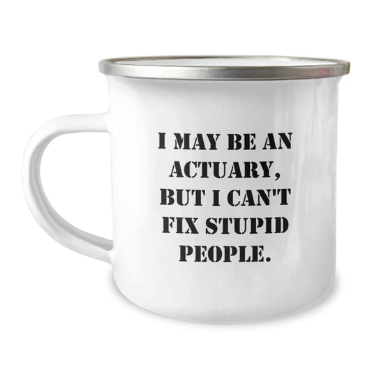 Actuary Keepsake Camping Mug for Him Graduation Gift with Quote - Image 1