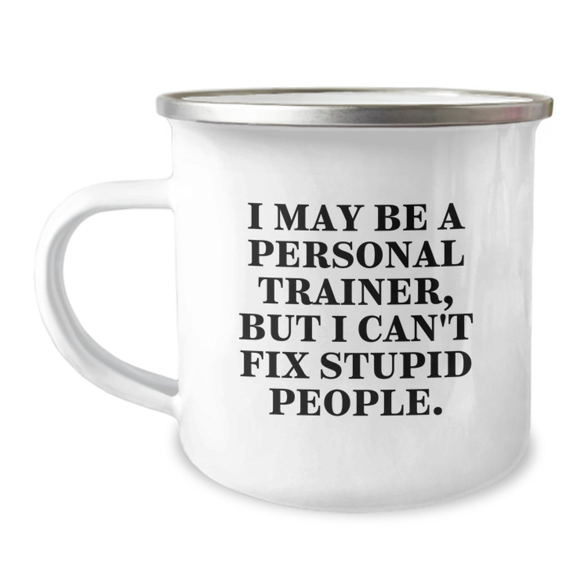 Personal Trainer Gift For Him - Humorous Camping Mug Keepsake - Image 1