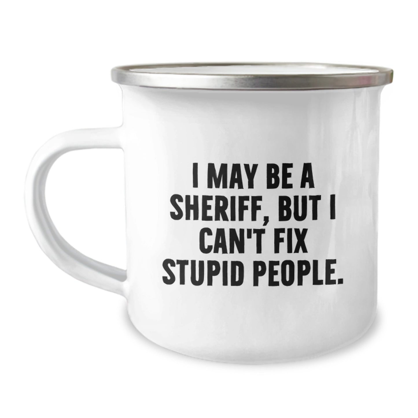 Sheriff Keepsake Camping Mug for Him Birthday Gift 12oz Stainless Steel - Image 1