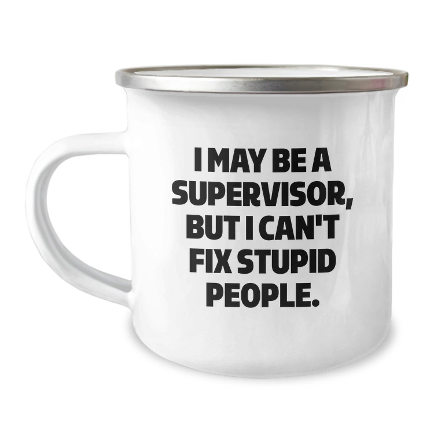 Supervisor Keepsake Camping Mug for Him Birthday Gift with Enamel Finish - Image 1