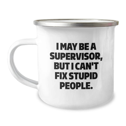 Supervisor Keepsake Camping Mug for Him Birthday Gift with Enamel Finish - Image 1