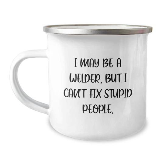 For Him Keepsake Birthday Gift Welder Camping Mug 12oz Stainless - Image 1